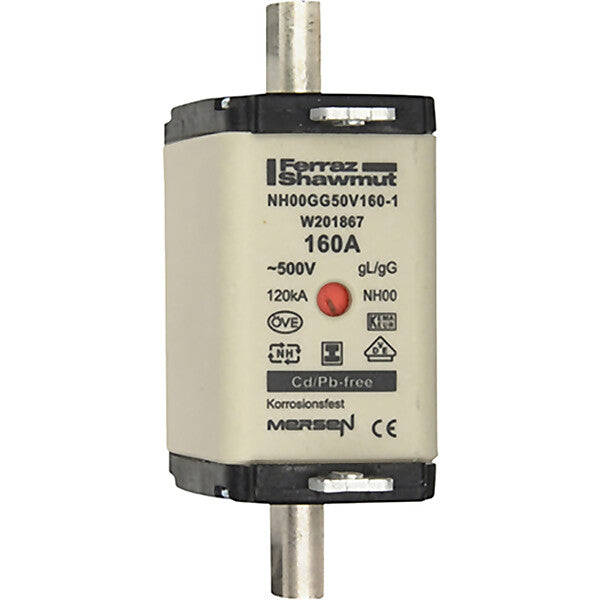 Mersen NH-Sicherungseinsatz SG Gr.00 gG 160A/500VKM NH00GG50V160-1